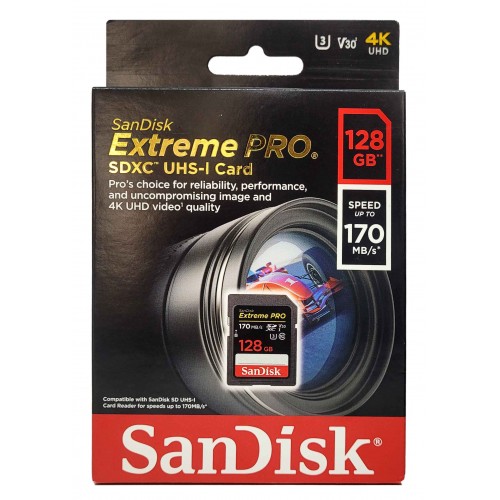 کارت حافظه SANDISK 128G SD کلاس 10 سرعت 170MB/s
