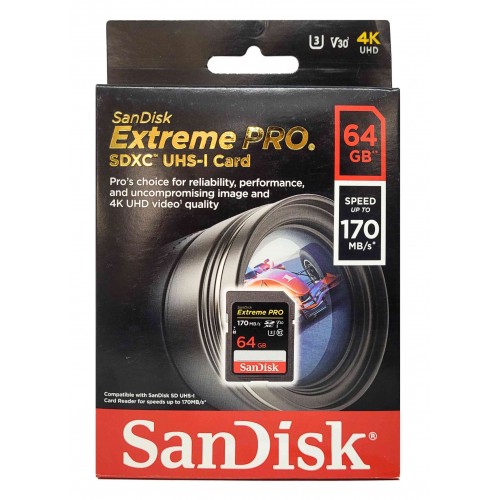 کارت حافظه SANDISK 64G SD کلاس 10 سرعت 170MB/s