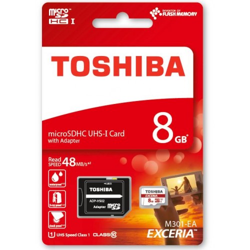 کارت حافظه رنگی TOSHIBA 8G کلاس 10 سرعت 48MB/s