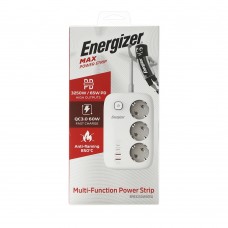 چندراهی برق 3 خانه Energizer فست شارژ مدل EPB3250W01EU طول 2 متر 