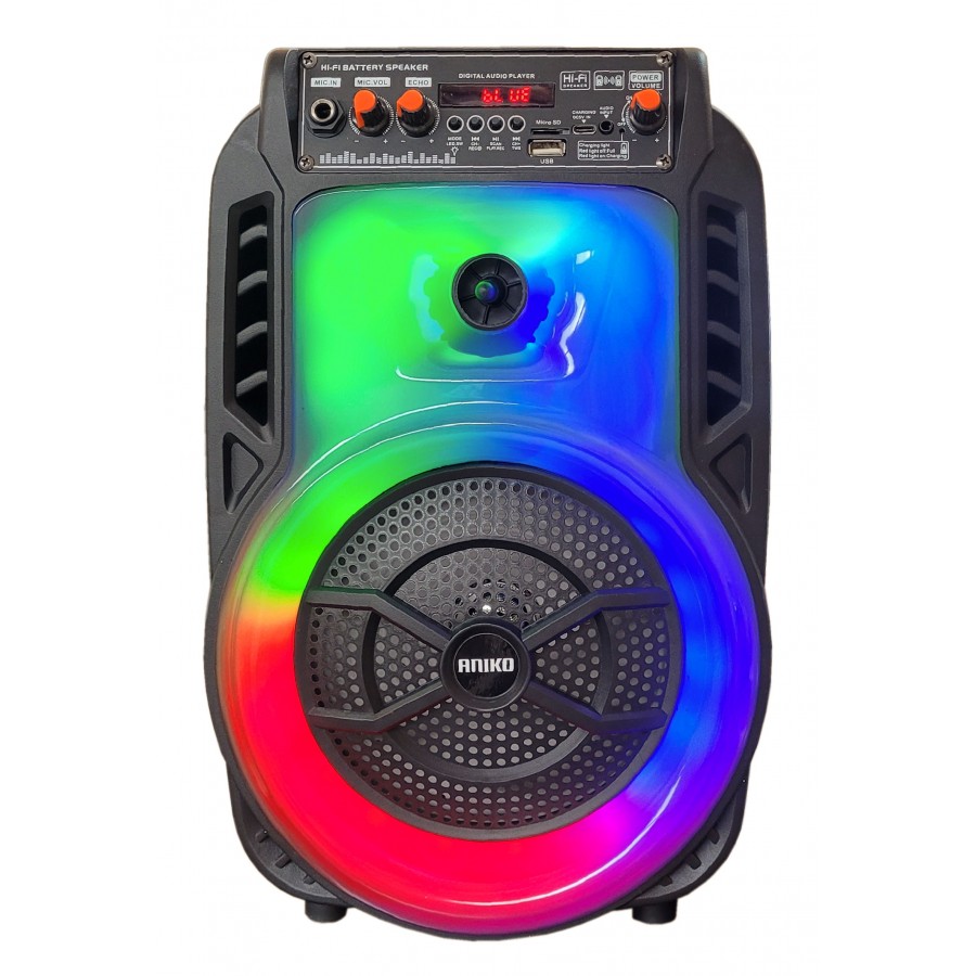 اسپیکر شارژی چمدانی ANIKO مدل CH 02 به همراه میکروفون