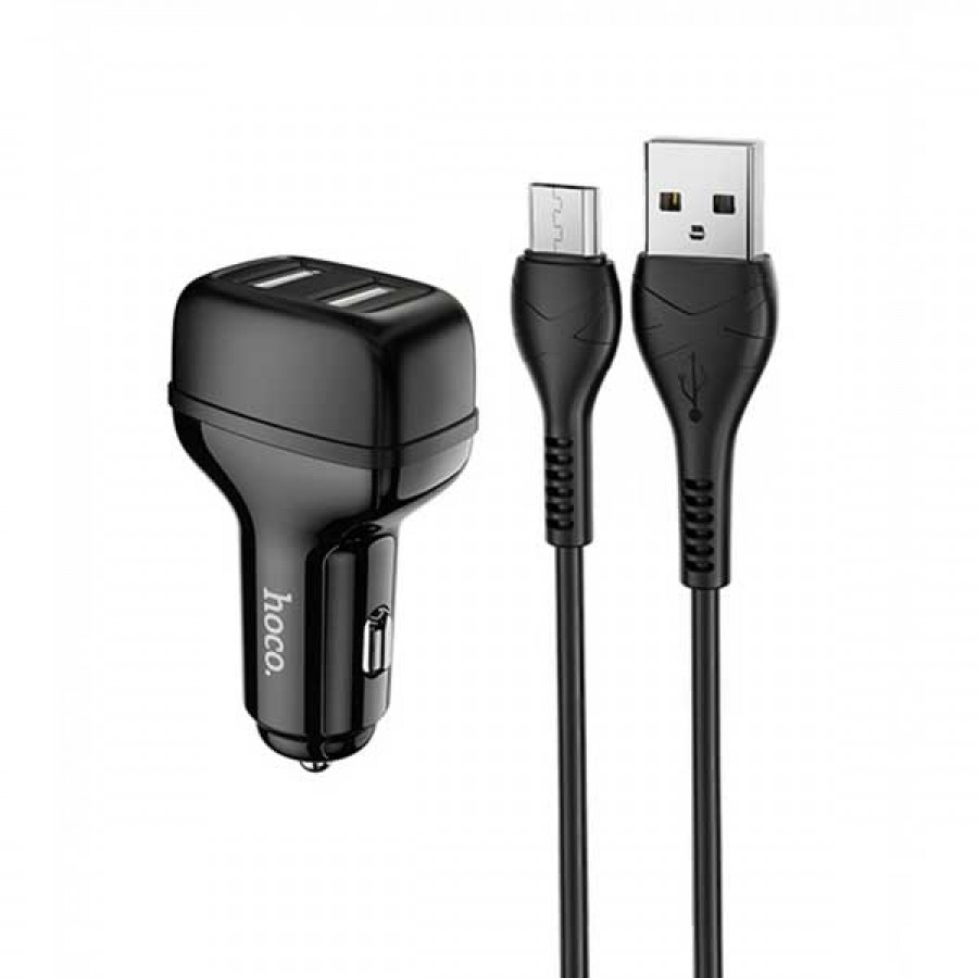 شارژر فندکی HOCO مدل Z36 همراه با کابل MICRO USB