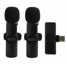 میکروفون یقه ای دو عددی +DETEX بی سیم مدل DMW34-MIC