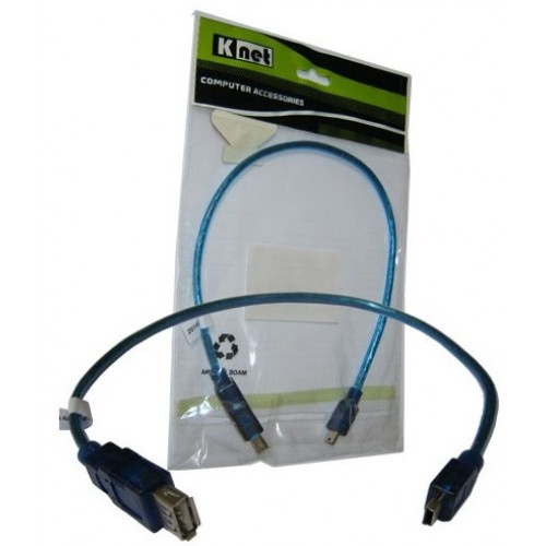 کابل ذوزنقه ای Mini USB طول 40 سانت KNET