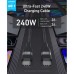کابل شارژ دو سر ANKER TYPE-C فست شارژ 240 وات مدل A82E2 طول 90 سانتی متر با گارانتی ایستا