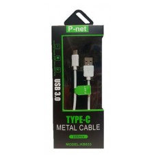 کابل شارژ P-NET TYPE-C مدل KB833 طول 1 متر