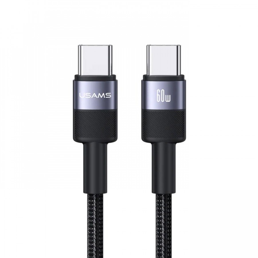 کابل شارژ دو سر TYPE-C فست شارژ 60 وات USAMS مدل SJ724 طول 1.2 متر