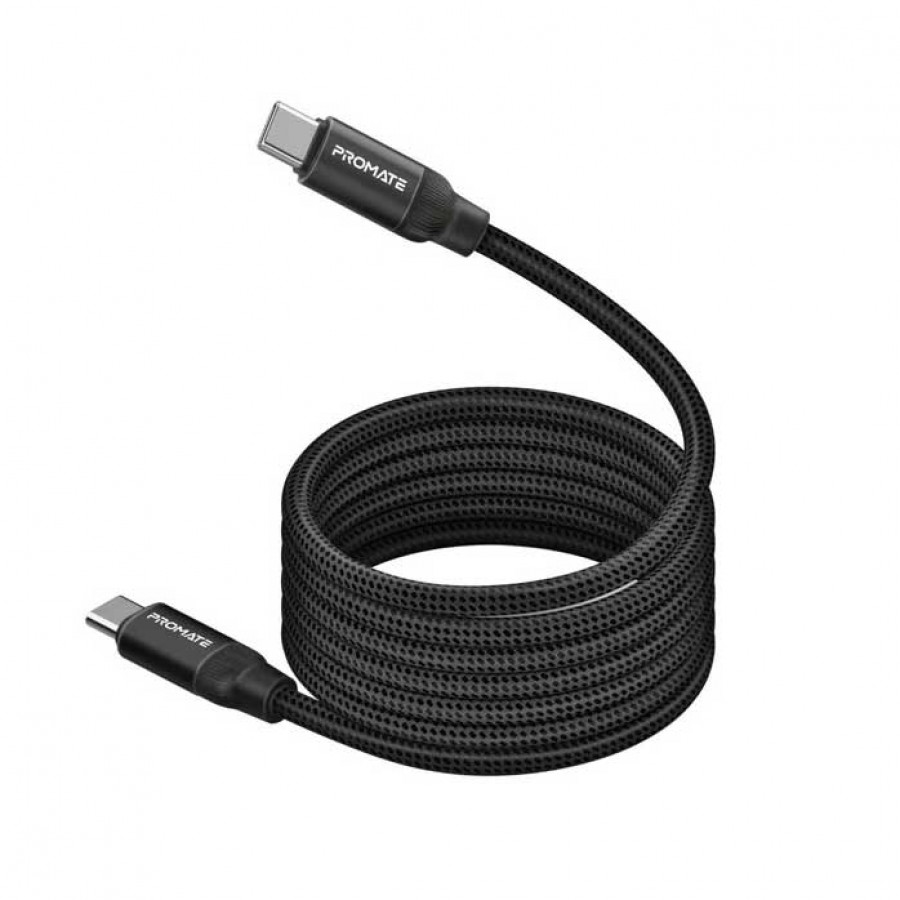 کابل شارژ دو سر TYPE-C فست شارژ 60 وات PROMATE مدل SPRINGY طول 1.2 متر