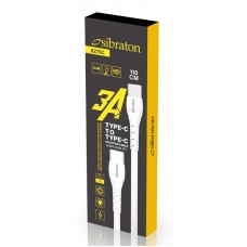 کابل شارژ دو سر SIBRATON TYPE-C مدل S270C طول 1.1 متر 
