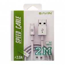 کابل شارژ BAVIN Micro USB مدل CB-008 طول 2 متر 