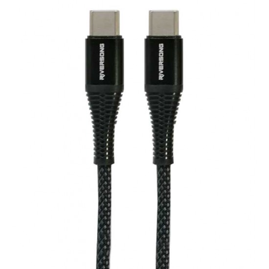 کابل شارژ دو سر TYPE-C فست شارژ 60 وات RIVERSONG مدل LOTUS 11 طول 1 متر