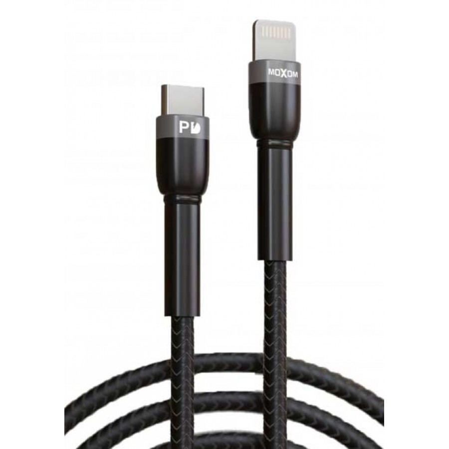 کابل تبدیل TYPE-C به LIGHTNING فست شارژ MOXOM مدل KH-82PD