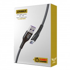 کابل شارژ EPIMAX TYPE-C فست شارژ مدل EC-08 طول 1.2 متر 