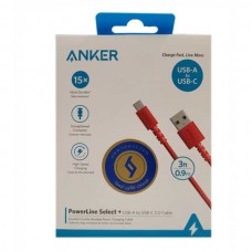کابل شارژ ANKER TYPE-C مدل POWERLINE Select + A8022 طول 90 سانتی متر 