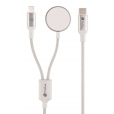 کابل شارژ آیفون و ساعت فست شارژ 27 وات ProOne مدل PWL835 طول 1.2 متر