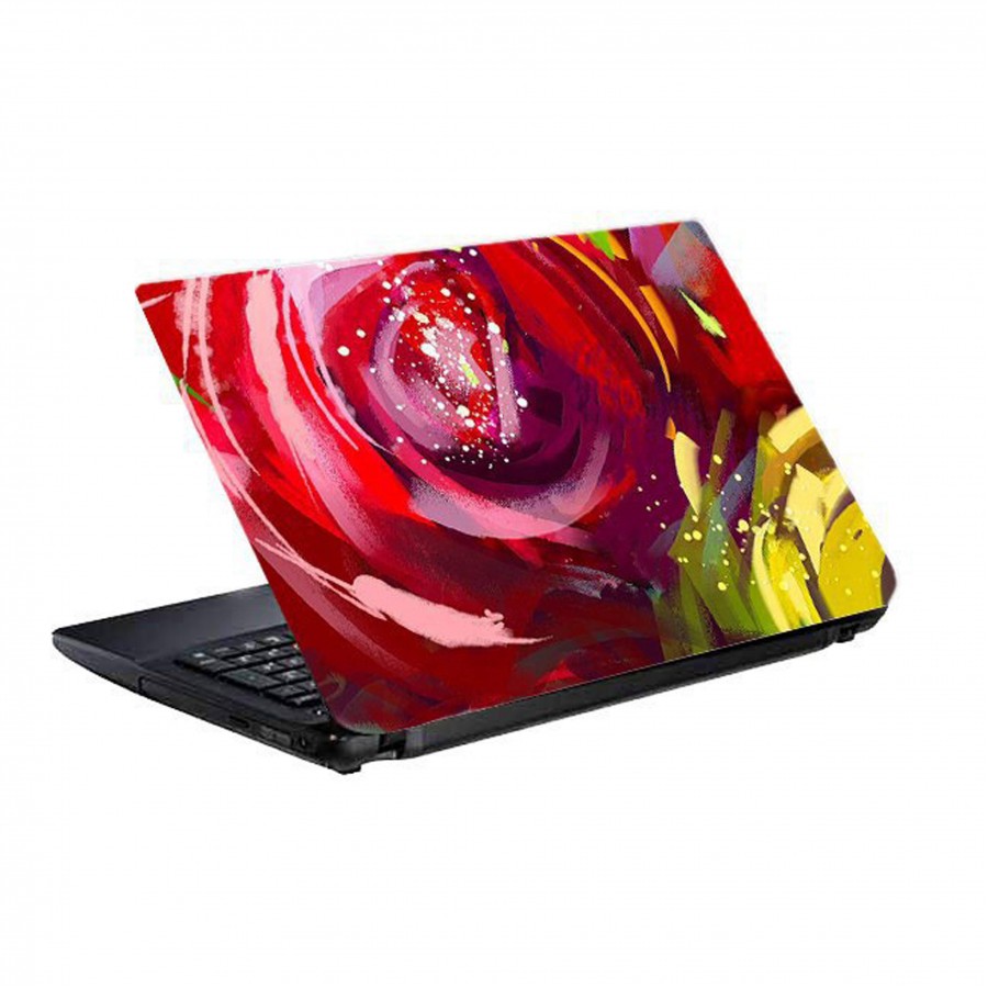 برچسب پشت لپ تاپ مدل گل 