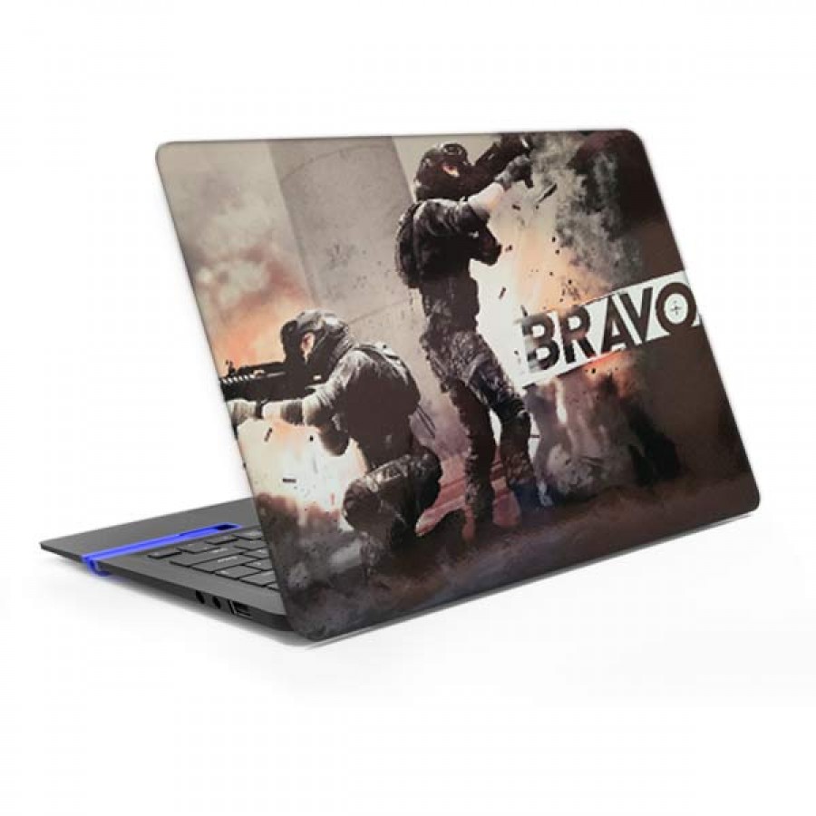 برچسب پشت لپ تاپ مدل تیم براوو
