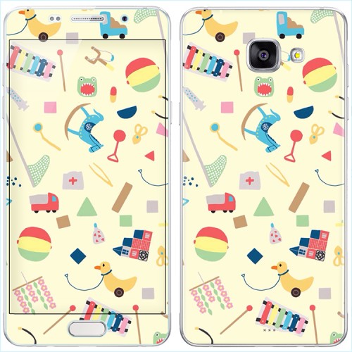برچسب گلس طرح دار دورو SAMSUNG A7-2016
