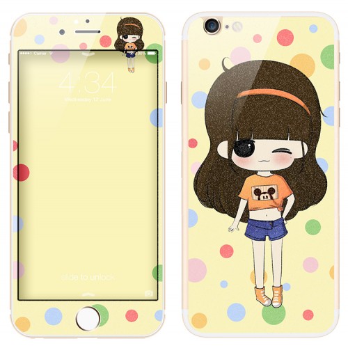 برچسب گلس طرح دار IPHONE 5,5s