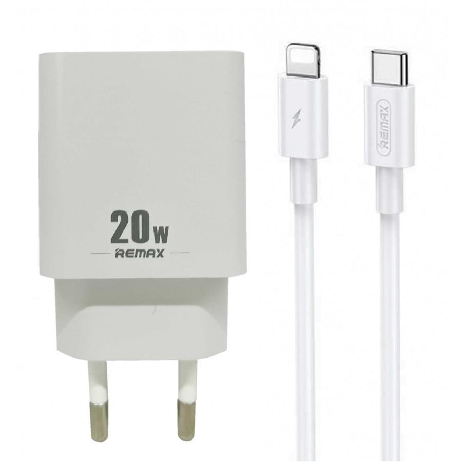 شارژر REMAX فست شارژ 20 وات مدل RP-U5 به همراه کابل آیفون