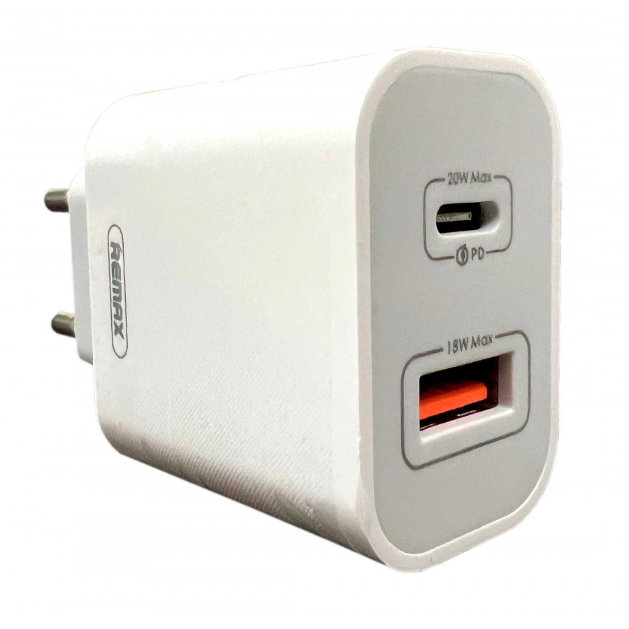 شارژر REMAX فست شارژ 20 وات مدل RP-U68 به همراه کابل آیفون