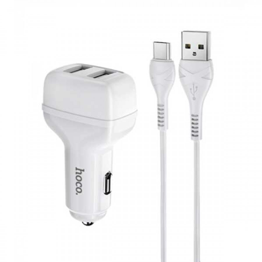 شارژر فندکی HOCO مدل Z36 همراه با کابل TYPE-C