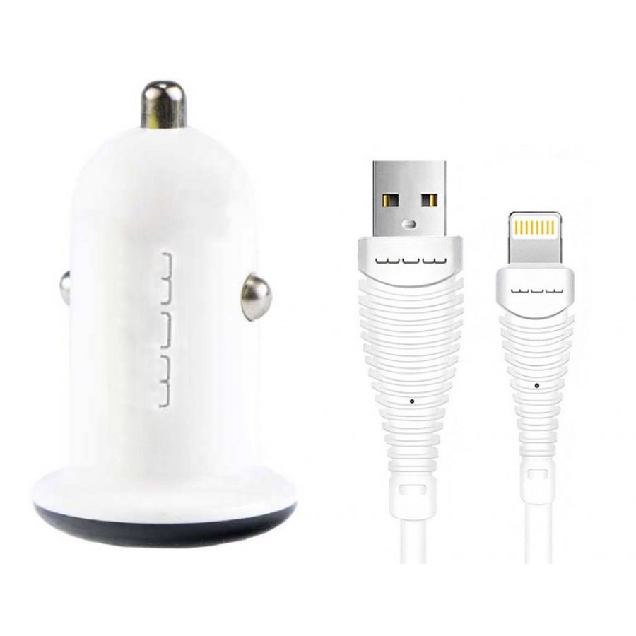 شارژر فندکی WUW مدل T21 به همراه کابل آیفون