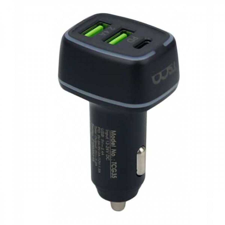 شارژر فندکی فست شارژ 18 وات TSCO مدل TCG 35 همراه با کابل MICRO USB