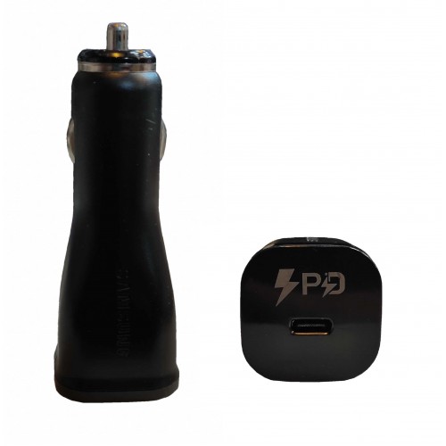 شارژر فندکی فست شارژ 25 وات طرح SAMSUNG همراه با کابل دوسر TYPE-C