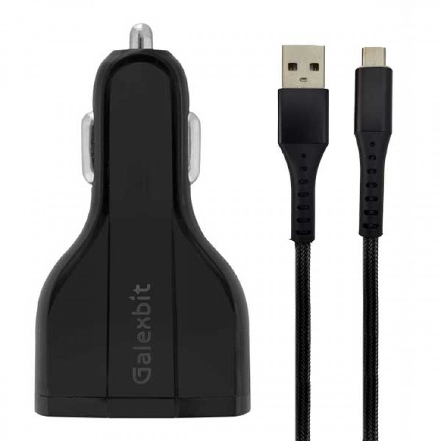شارژر فندکی فست شارژ GALEXBIT مدل GCH22 همراه با کابل MICRO USB
