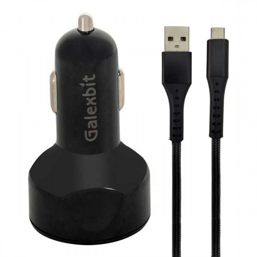 شارژر فندکی فست شارژ GALEXBIT مدل GCH24 همراه با کابل MICRO USB