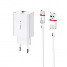 شارژر ديواري BOROFONE فست شارژ 18 وات مدل BA21A به همراه کابل TYPE-C