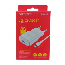 شارژر BOROFONE مدل BA48A به همراه کابل MICRO USB 