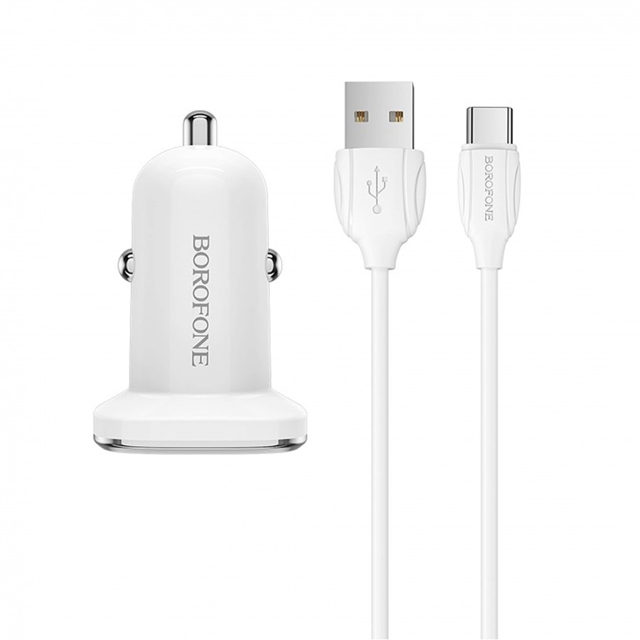 شارژر فندکی BOROFONE مدل BZ12 به همراه کابل TYPE-C
