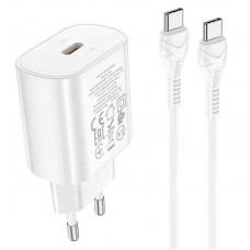 شارژر HOCO فست شارژ 25 وات مدل N22 به همراه کابل دو سر TYPE-C