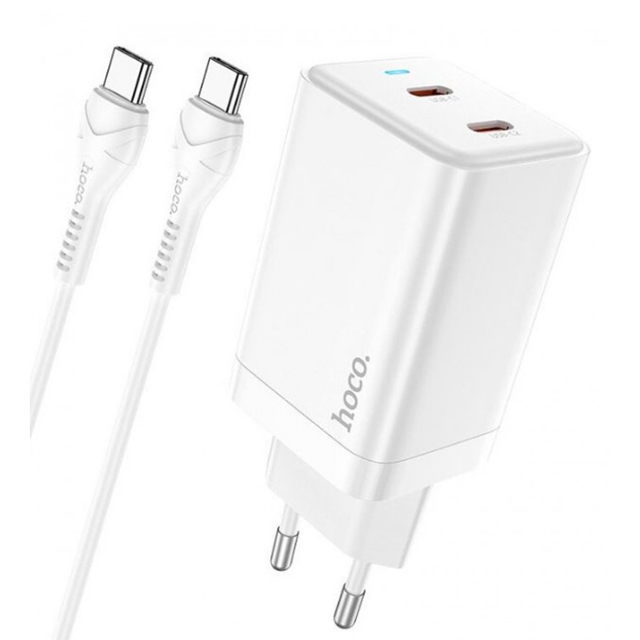 شارژر HOCO فست شارژ 45 وات GAN مدل N23 به همراه کابل دو سر TYPE-C