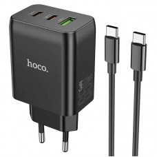 شارژر HOCO فست شارژ 65 وات GAN مدل N18 به همراه کابل دو سر TYPE-C