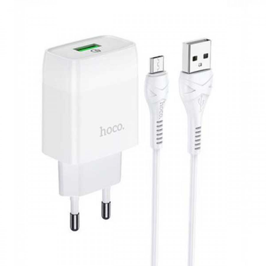 شارژر HOCO فست شارژ 18 وات مدل C72Q به همراه کابل MICRO USB