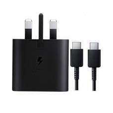 شارژر ديواري SAMSUNG فست شارژ 25 وات مدل EP-TA800XBEGAE به همراه کابل دو سر Type-C