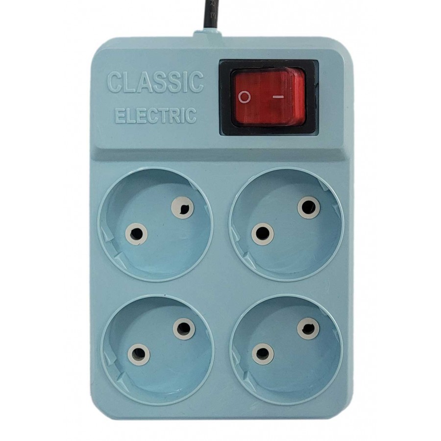 چند راهی برق 4 خانه CLASSIC کلیددار طول 3 متر