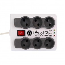 محافظ برق کلیددار امگا 6 خانه مدل P6000 طول 1.5 متر