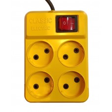 چند راهی برق 4 خانه CLASSIC کلیددار طول 2 متر