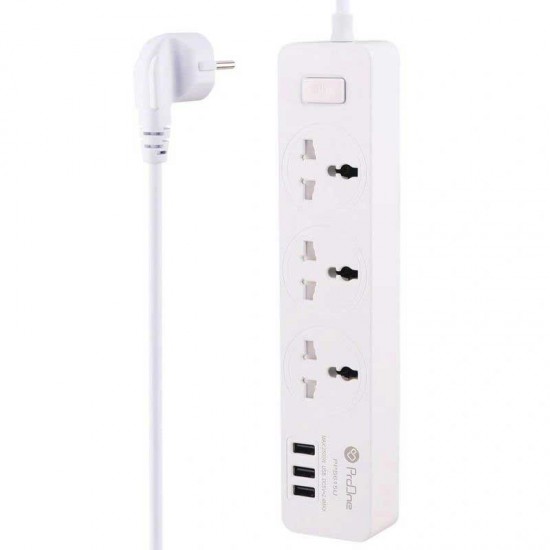 چندراهی برق 3 خانه ProOne فست شارژ مدل PPS615U طول 1.8 متر