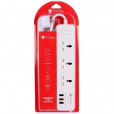 چندراهی برق 3 خانه ProOne فست شارژ مدل PPS615U طول 1.8 متر چندراهی برق 3 خانه ProOne فست شارژ مدل PPS615U طول 1.8 متر