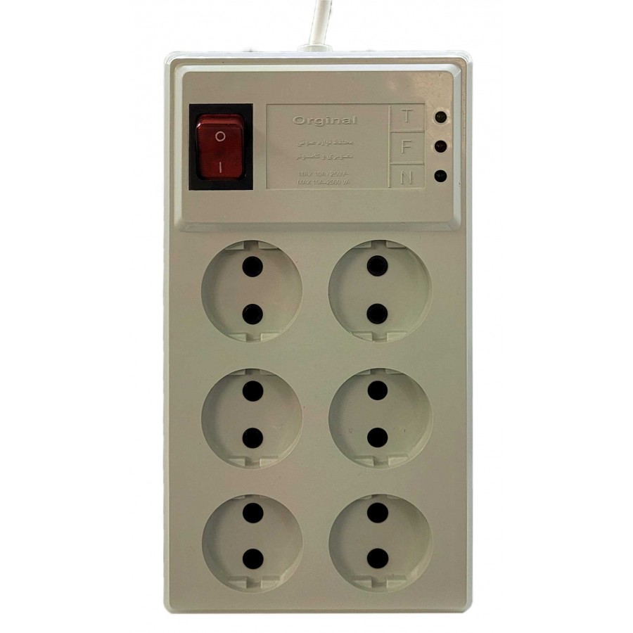 محافظ برق و ولتاژ اورجینال 6 خانه طول 3 متر