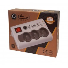 محافظ برق امگا 3 خانه مدل P3000 طول 3 متر 