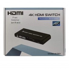 سوئیچ 3 پورت P-NET HDMI مدل 4K301 کیفیت 4K 