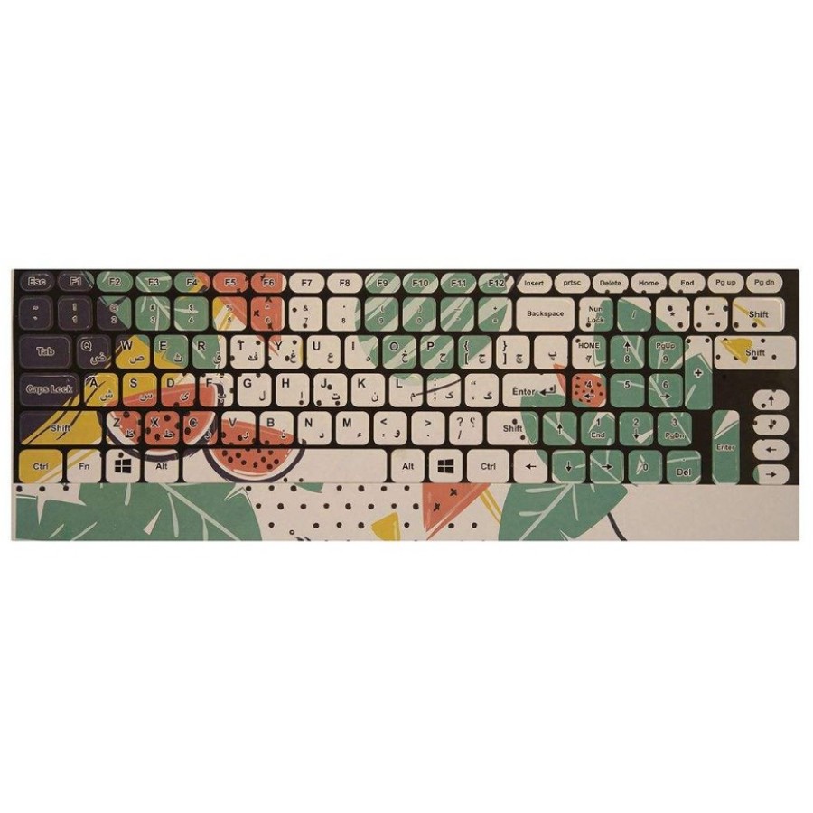 برچسب حروف فارسی کیبورد طرح هندوانه