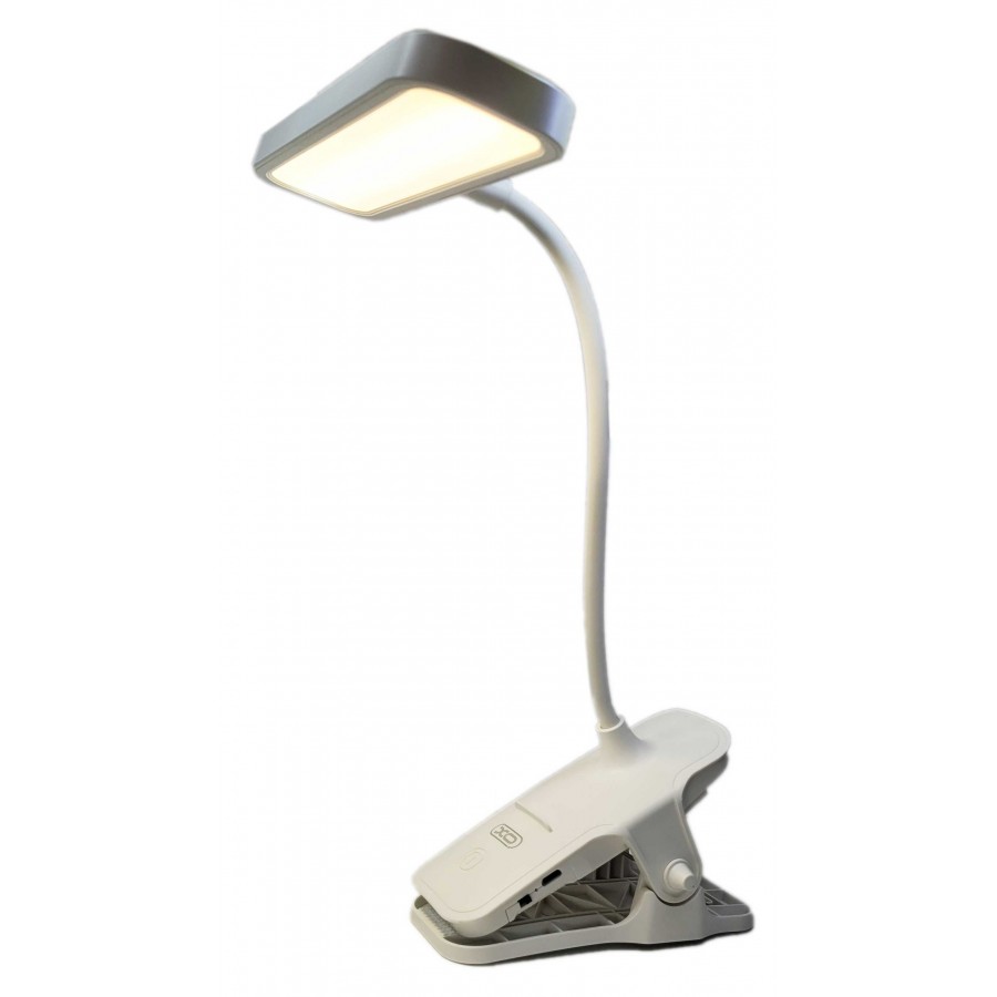 چراغ مطالعه شارژی با پایه گیره‌ای XO مدل XO-OZ06B