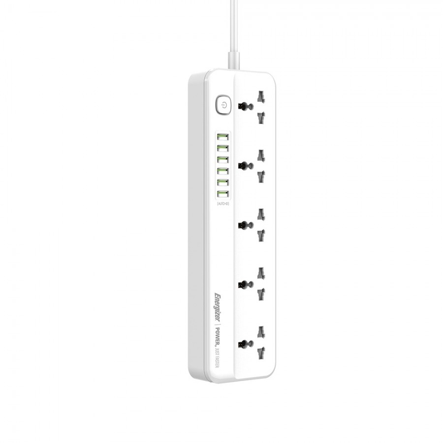 چندراهی برق 5 خانه Energizer فست شارژ مدل EPB2505EU طول 2 متر